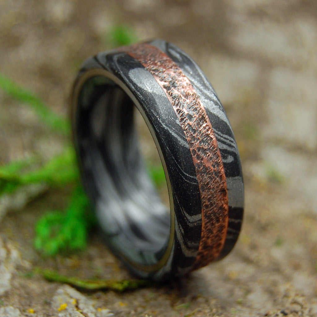 COPPER SMACKDOWN | Copper & Black M3 Wedding Ring - Minter and Richter Designs
