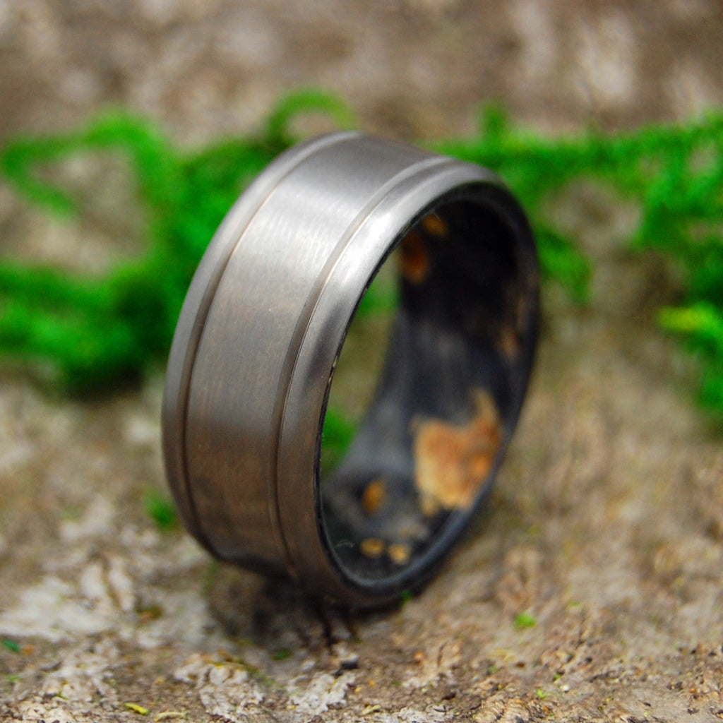 IT'S YOU | Black Box Elder Wood Titanium Wedding Rings - Minter and Richter Designs