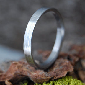 BRUSHED AND NAKED SLIM | Pure Titanium Wedding Rings - Minter and Richter Designs