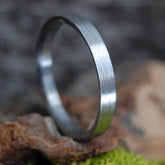 BRUSHED AND NAKED SLIM | Pure Titanium Wedding Rings - Minter and Richter Designs