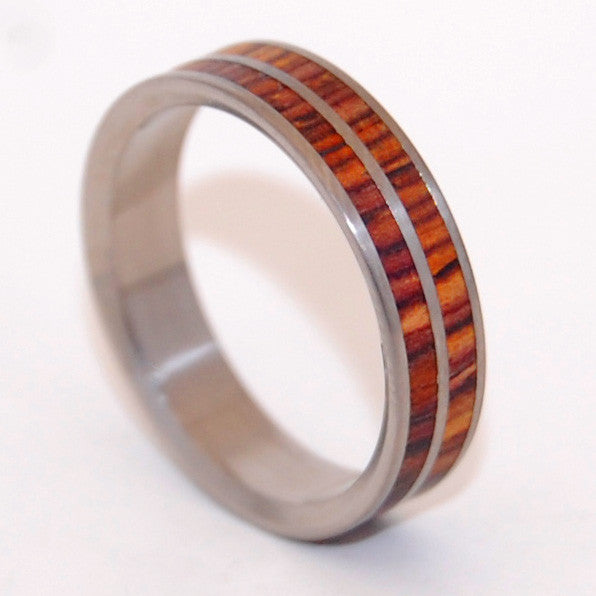 Handcrafted Wooden Wedding Ring - Titanium Ring | BY MY SIDE - Minter and Richter Designs
