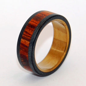 BECAUSE HE CAN | Cocobolo Wood & Carbon Fiber Titanium Men's Rings - Minter and Richter Designs