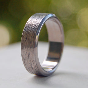 HARD WIRED | Titanium Hand Textured Men's Wedding Rings - Minter and Richter Designs