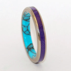 PRINCESS CHARLOTTE | Turquoise Stone & Charoite Stone - Unique Wedding Rings - Minter and Richter Designs