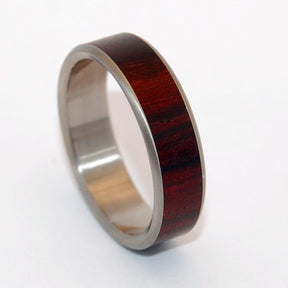 My Heart | Cocobolo Wood - Titanium Wedding Ring - Minter and Richter Designs