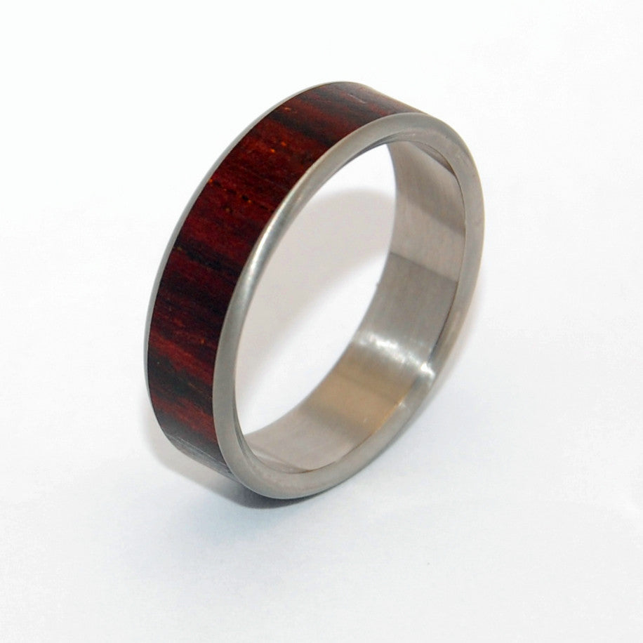 My Heart | Cocobolo Wood - Titanium Wedding Ring - Minter and Richter Designs