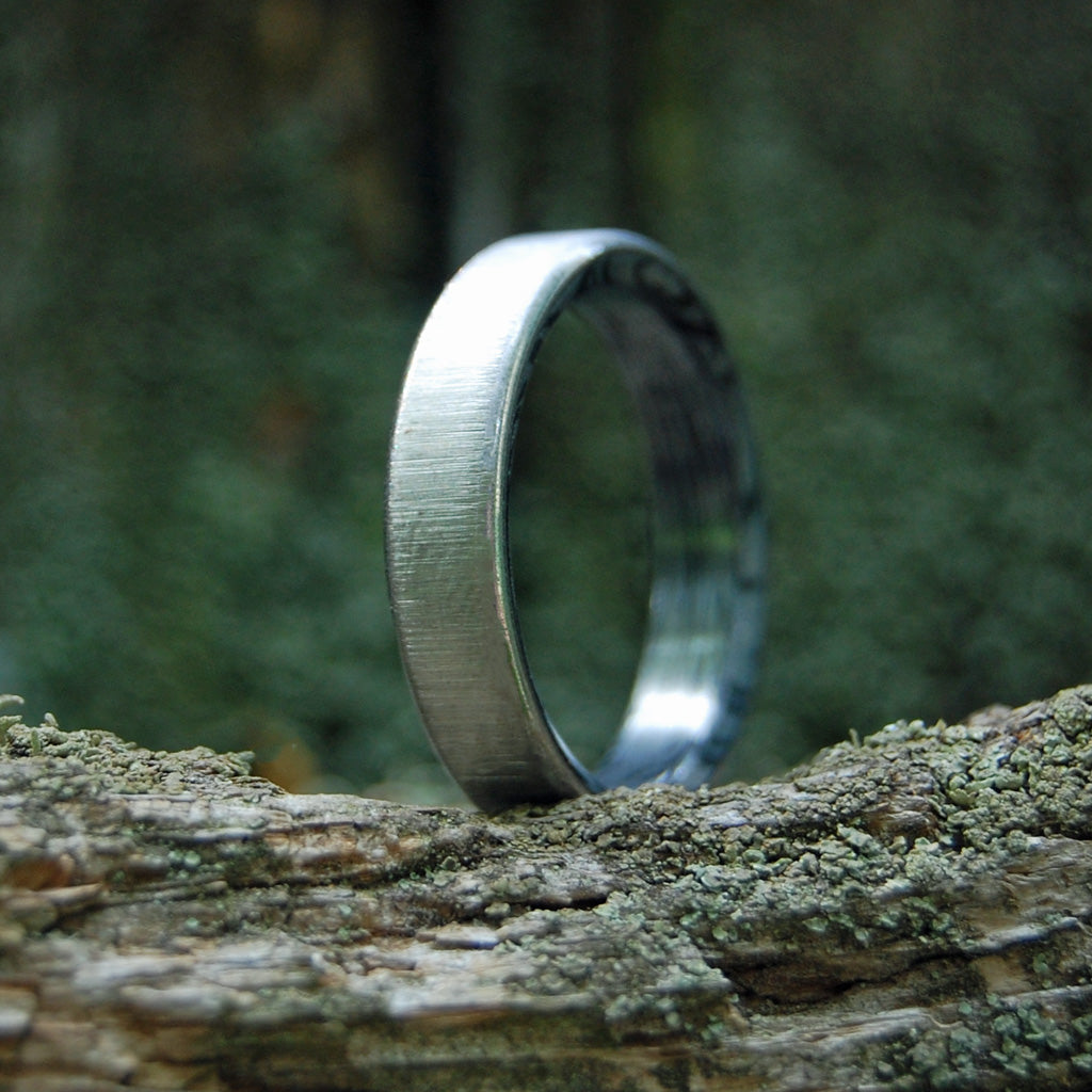 CORNERSTONE | Titanium & M3 Mokume Gane Unique Wedding Rings - Minter and Richter Designs