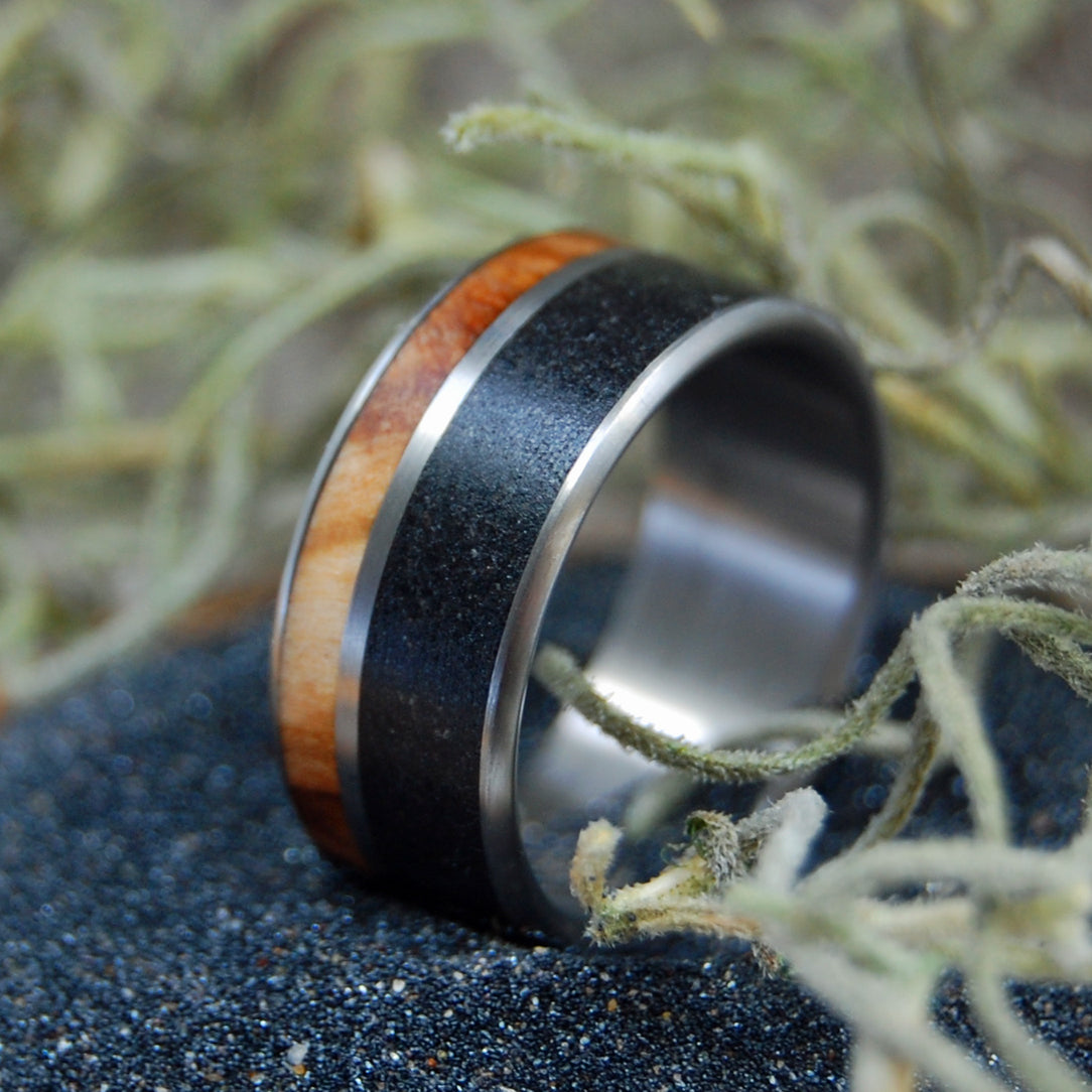 CYPRESS SWAMP | Wood & Beach Sand Wedding Ring - Minter and Richter Designs