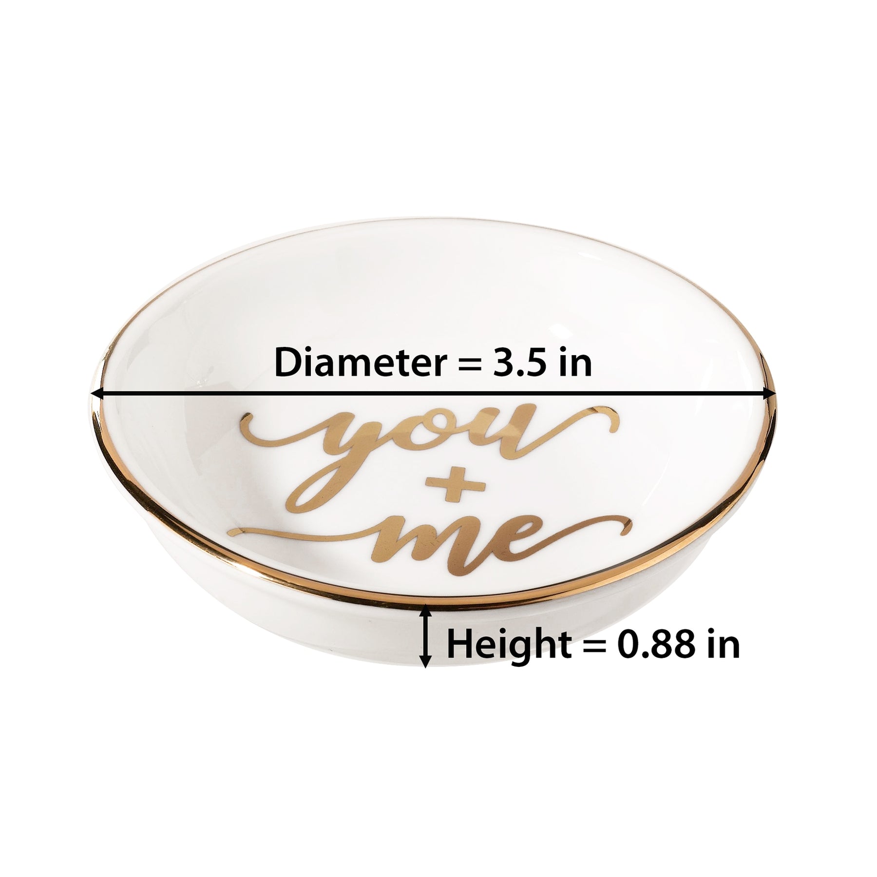 YOU AND ME CERAMIC RING DISH | Wedding Ring Dish for one or two rings - Minter and Richter Designs