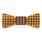PINCHED SQUARES BOW TIE | Handmade Bamboo Bow Tie - Wedding Gift - Groomsmen Gift - Fathers Day - Minter and Richter Designs
