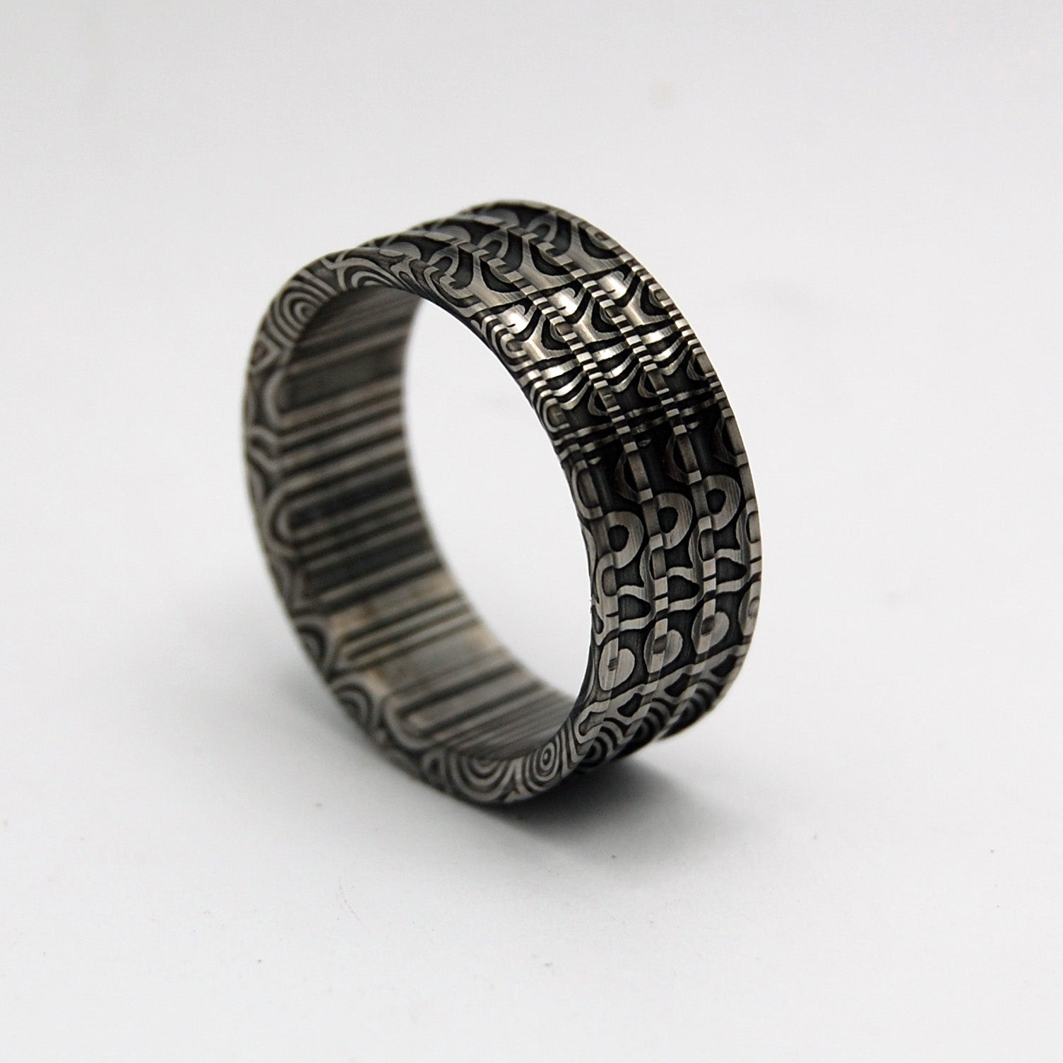 CREATIVE MAN | Damasteel Damascus Steel Wedding Rings - Minter and Richter Designs