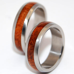 AMOUR | Matching Wood & Titanium Wedding Rings - Minter and Richter Designs