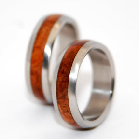 AMOUR | Matching Wood & Titanium Wedding Rings - Minter and Richter Designs
