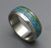 BLISS | Blue Box Elder Wood & Titanium - Wedding Ring Sets - Unique Wedding Rings - Minter and Richter Designs