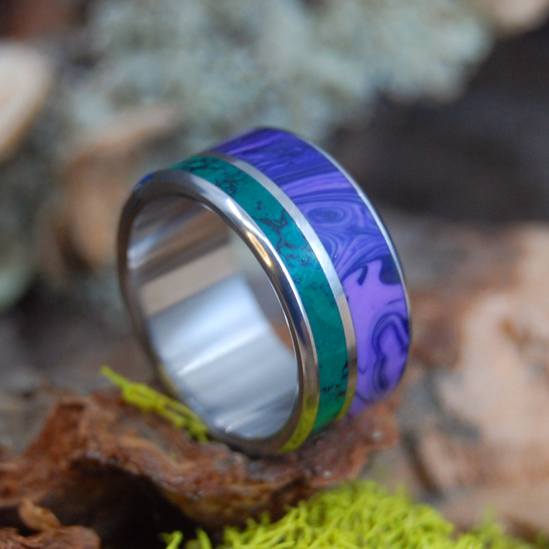 DREAM STATE | Charoite and Jade - Wedding Ring - Minter and Richter Designs