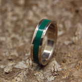 EMPEROR JADE | Jade Stone Wedding Ring - Unique Rings - Titanium Wedding Rings - Minter and Richter Designs