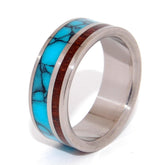 You Can See Me | Stone and Wood Titanium Wedding Ring - Minter and Richter Designs
