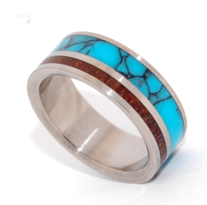 You Can See Me | Stone and Wood Titanium Wedding Ring - Minter and Richter Designs