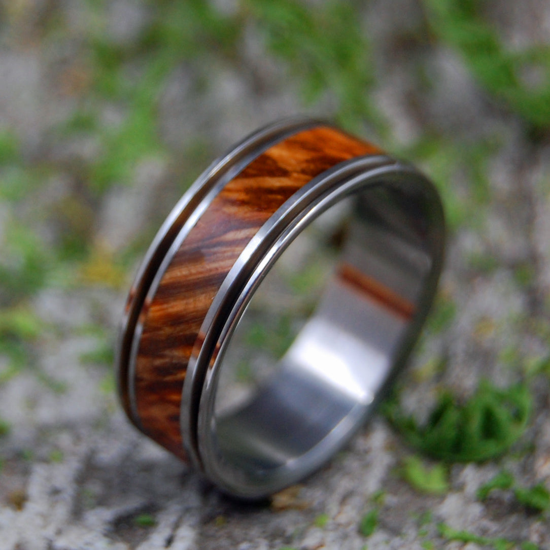 ALCHEMIST | Golden Box Elder Wood Titanium Men's Wedding Ring - Minter and Richter Designs