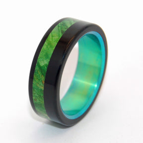 Green Maple Burl Galway | Wooden Wedding Ring - Minter and Richter Designs