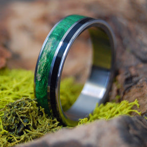 WITS THAT DO AGREE | Horn and Wood Titanium Wedding Ring - Minter and Richter Designs