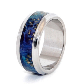 Love's Pulse and Whispers | Box Elder Wood - Titanium Wedding Ring - Minter and Richter Designs