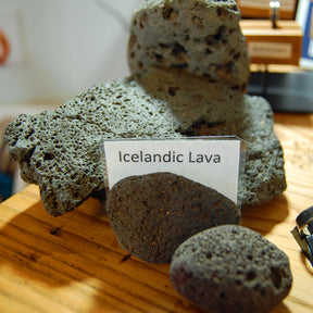 ODE TO ICELAND | Icelandic Beach Sand & Lava - Black Titanium Wedding Rings - Minter and Richter Designs