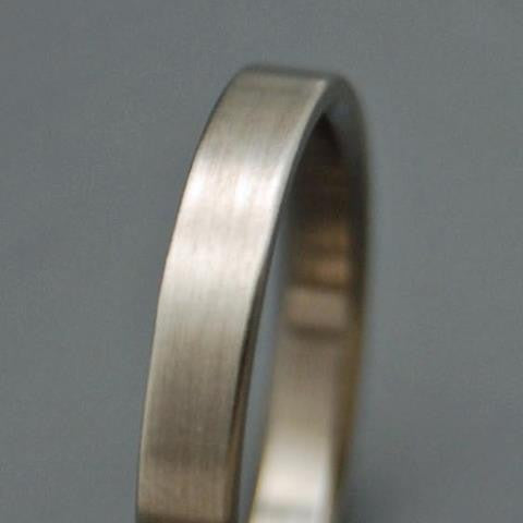 SLEEK & SIMPLE | Brushed Titanium - Unique Wedding Rings - Women's Wedding Rings - Minter and Richter Designs