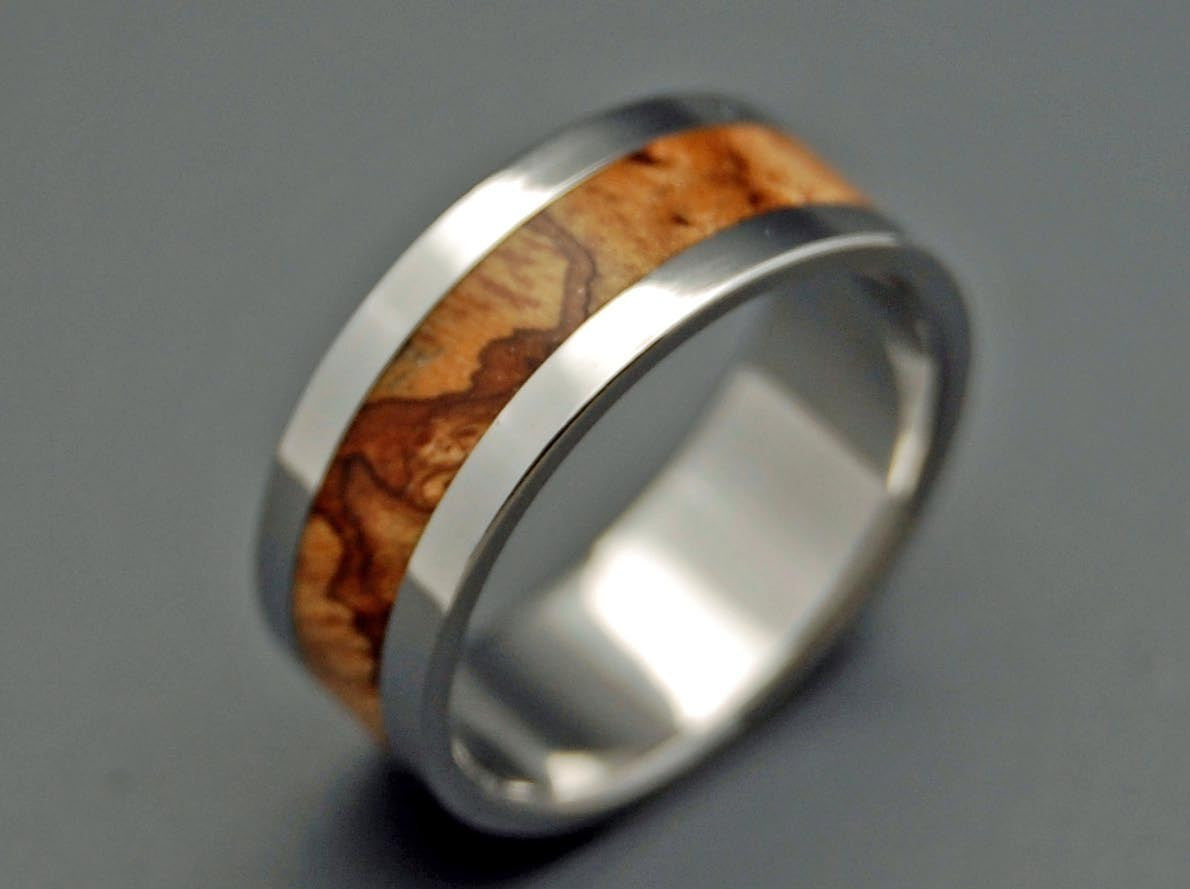 For the Love of Maple | Wood and Titanium Wedding Ring - Minter and Richter Designs