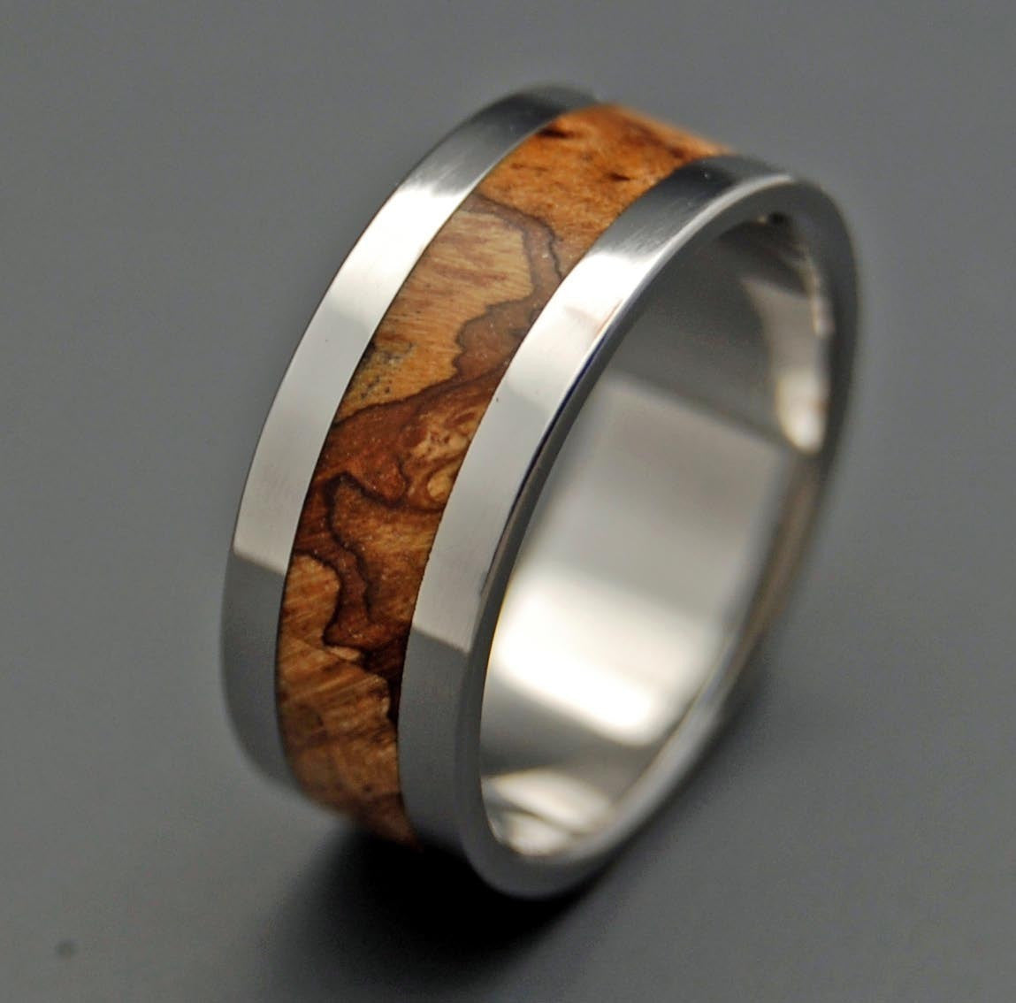 For the Love of Maple | Wood and Titanium Wedding Ring - Minter and Richter Designs