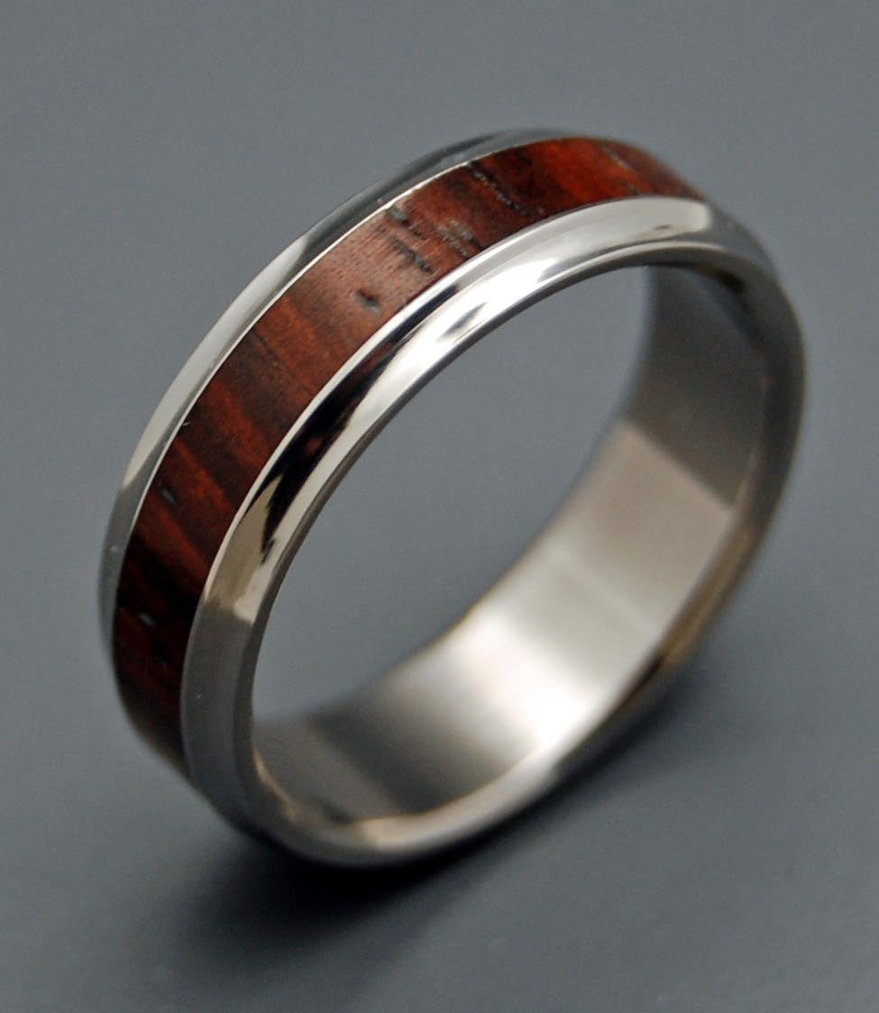 KNOWING THIS | Cocobolo Wood Wedding Rings - Unique Wedding Rings - Minter and Richter Designs