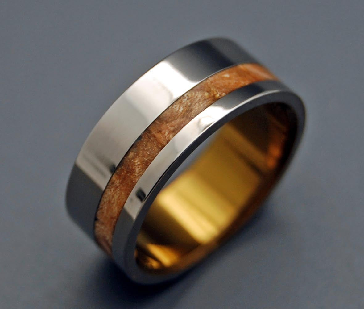 SILVER FAUN | Maple Wood & Titanium - Unique Wedding Rings - Wedding Rings - Minter and Richter Designs