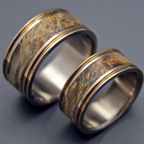 ALCHEMIST | Handcrafted Titanium & Wooden Wedding Rings Set - Minter and Richter Designs