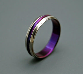 PASSION FOR PURPLE | Purple Handcrafted Titanium Wedding Rings Custom Rings for Women - Minter and Richter Designs