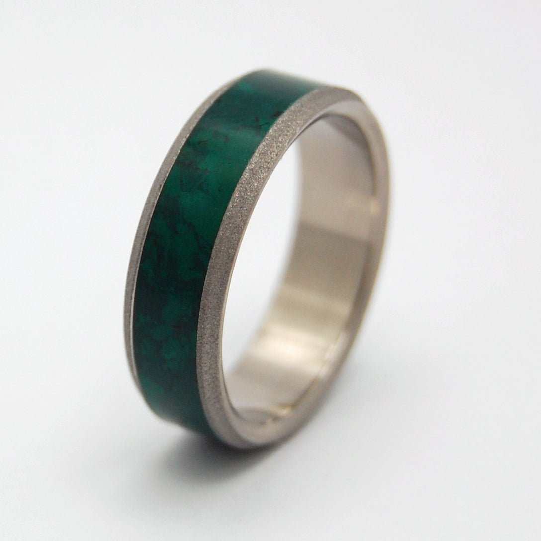 SANDBLASTED JADE | Jade Stone & Titanium Wedding Rings - Minter and Richter Designs