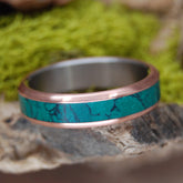JADE SEA | Imperial Jade Stone, Copper & Titanium Wedding Ring - Minter and Richter Designs