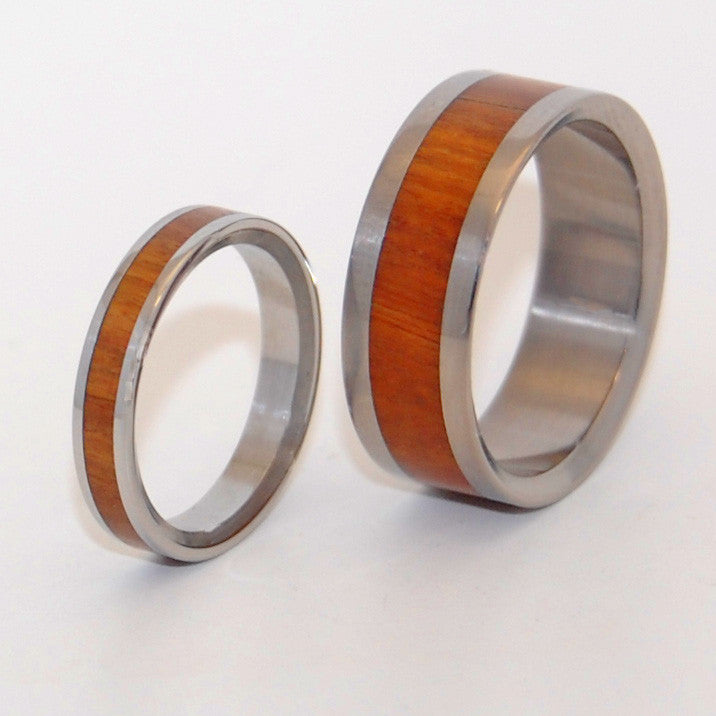 AURI BLISS | Ancient Kauri Wood - Wooden Wedding Rings - Handcrafted Matching Wooden Wedding Set - Minter and Richter Designs