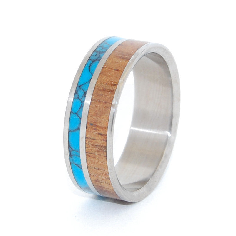 Wings Unite | Wood and Stone Titanium Wedding Ring - Minter and Richter Designs