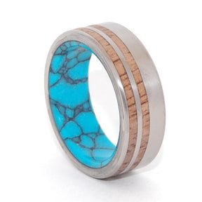 Tendrils of Revelry | Handcrafted Stone and Wood Wedding Ring - Minter and Richter Designs