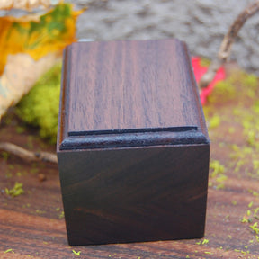 Wedding Ring Box  - Black Walnut Wood 2 Ring Box - Minter and Richter Designs