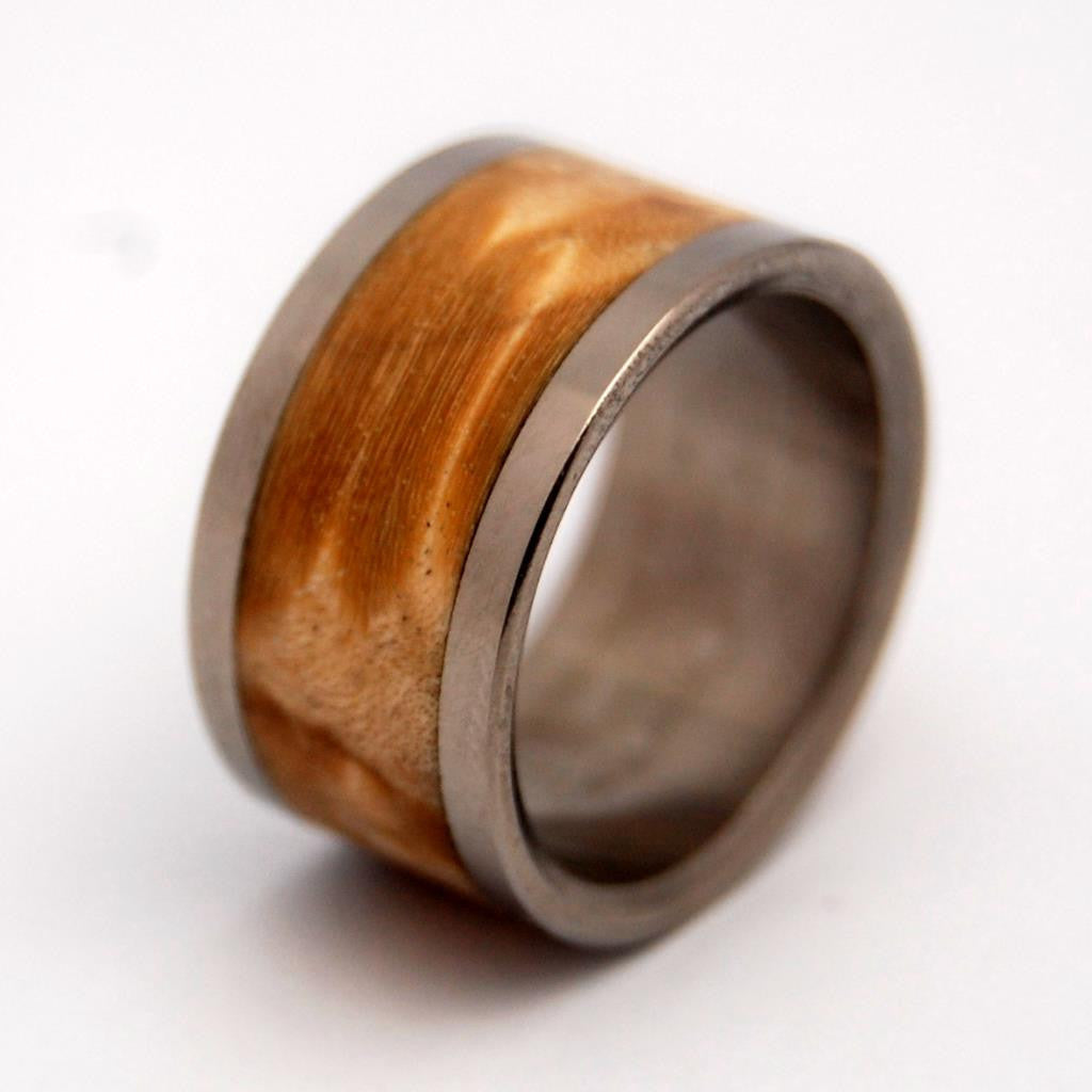 Moon | Titanium and Maple Wedding Rings - Minter and Richter Designs