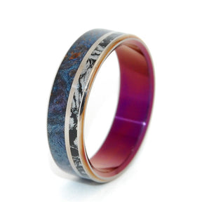 That Can Light a Room | M3 and Wood - Titanium Wedding Band - Minter and Richter Designs