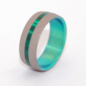 Dashing Spring | Stone and Hand Anodized Titanium Wedding Ring - Minter and Richter Designs