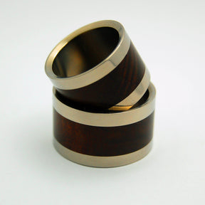 MANZANITE IN LOVE | Manzanite Wood & Titanium - Wooden Wedding Rings - Minter and Richter Designs