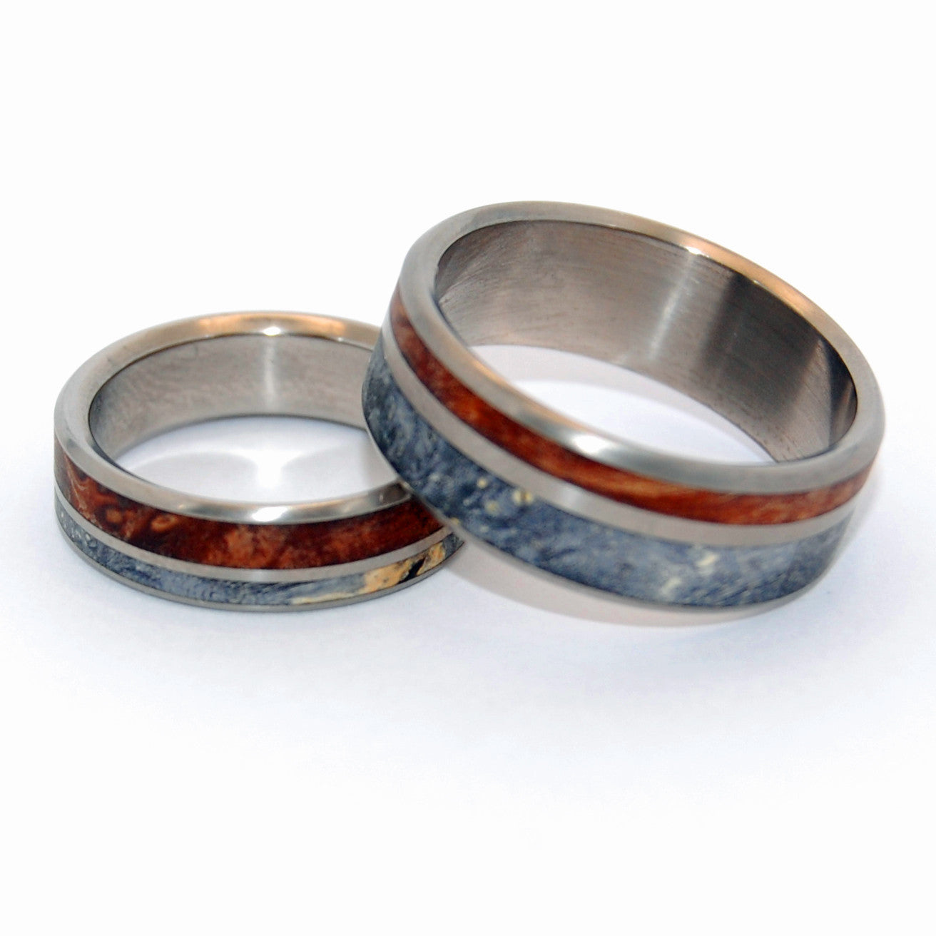 TO HAVE AND HOLD | Dark Maple Wood & Black Box Elder Wood - Wooden Wedding Rings - Minter and Richter Designs