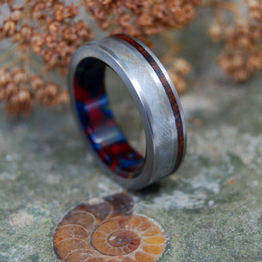HOW THE WORLD BEGAN | Handcrafted Meteorite & Wood Titanium Rings - Minter and Richter Designs