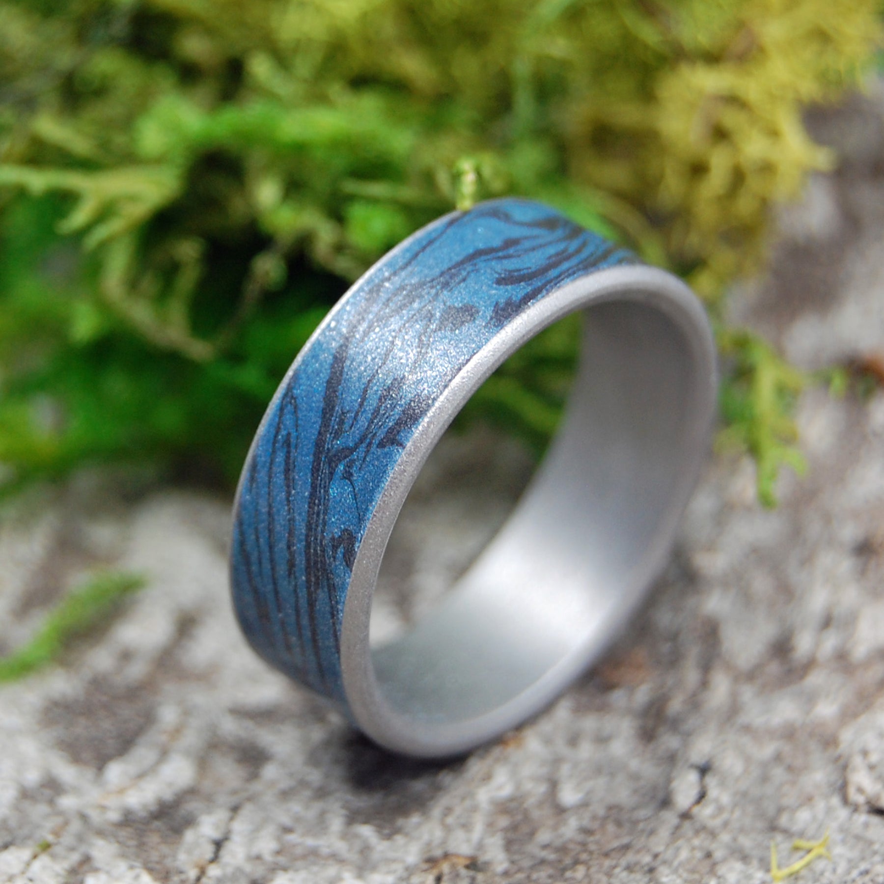 MIDNIGHT RIDE | M3 Black & Blue Wedding Rings - Minter and Richter Designs