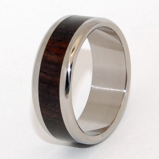MOLUCCAS MACCASSAR | Ebony Wood & Titanium - Unique Wedding Rings - Minter and Richter Designs