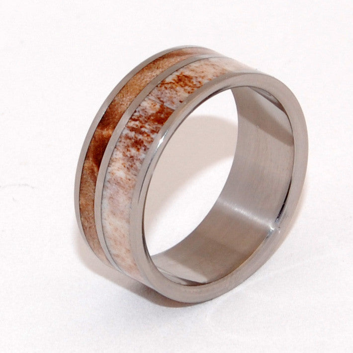 KATAHDIN | Maple Wood & Moose Antler - Unique Men's Wedding Ring - Minter and Richter Designs
