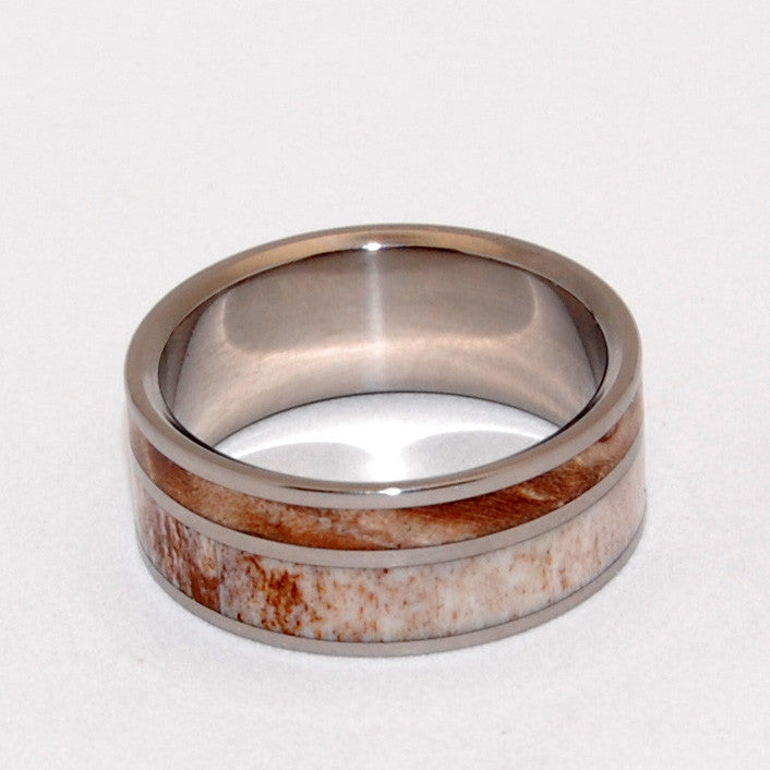 KATAHDIN | Maple Wood & Moose Antler - Unique Men's Wedding Ring - Minter and Richter Designs